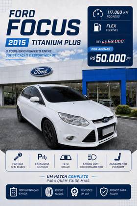 FORD FOCUS 2.0 TITANIUM PLUS 16V FLEX 4P POWERSHIFT