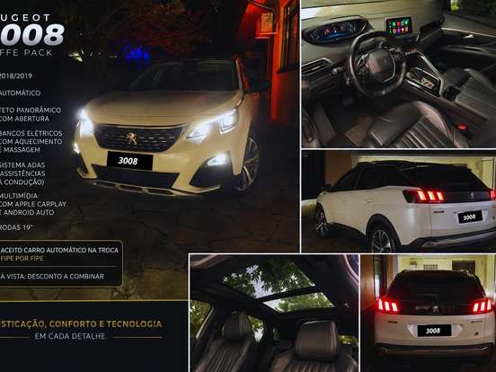 PEUGEOT-3008-1.6 GRIFFE PACK THP 16V GASOLINA 4P AUTOMÁTICO PEUGEOT-3008-2018