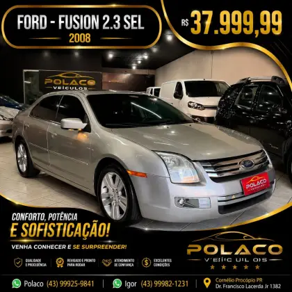 FORD FUSION 2.3 SEL 16V GASOLINA 4P AUTOMÁTICO FORD FUSION 2.3 SEL 16V GASOLINA 4P AUTOMÁTICO