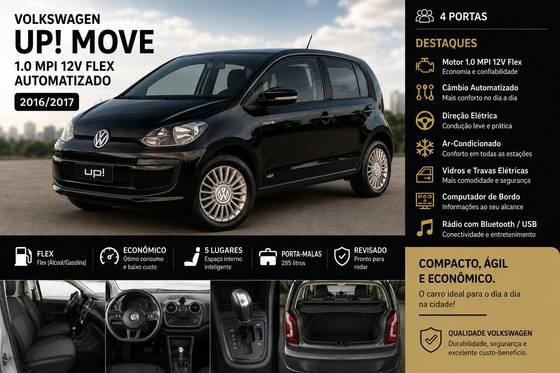 VOLKSWAGEN UP 1.0 MPI MOVE UP 12V FLEX 4P AUTOMATIZADO