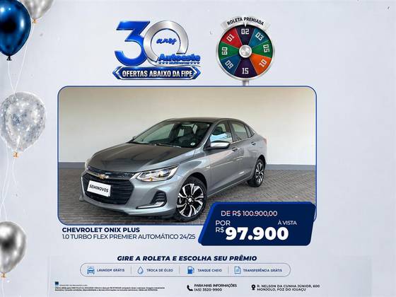 CHEVROLET ONIX 1.0 TURBO FLEX PLUS PREMIER AUTOMÁTICO
