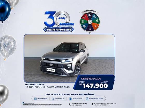 HYUNDAI CRETA 1.0 TGDI FLEX N LINE AUTOMÁTICO