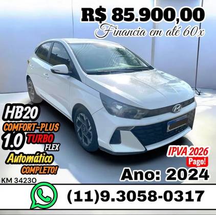 HYUNDAI HB20 1.0 12V FLEX COMFORT PLUS MANUAL