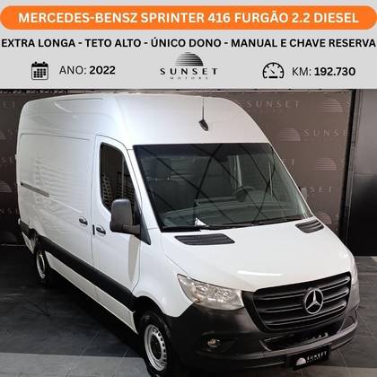 MERCEDES-BENZ SPRINTER 2.2 CDI DIESEL FURGÃO 416 TA EXTRA LONGO MANUAL