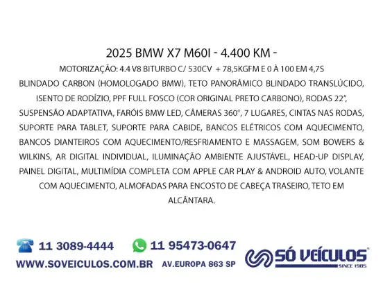 BMW-X7-4.4 V8 GASOLINA M60i STEPTRONIC BMW-X7-2024