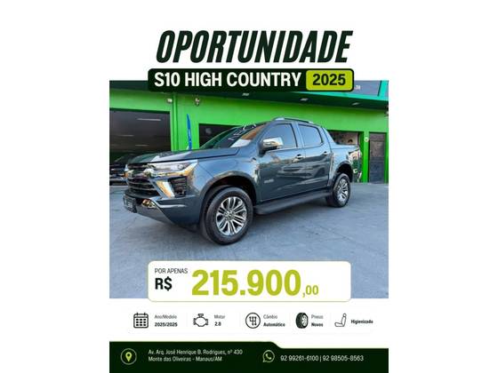 CHEVROLET S10 2.8 16V TURBO DIESEL HIGH COUNTRY CD 4X4 AUTOMÁTICO
