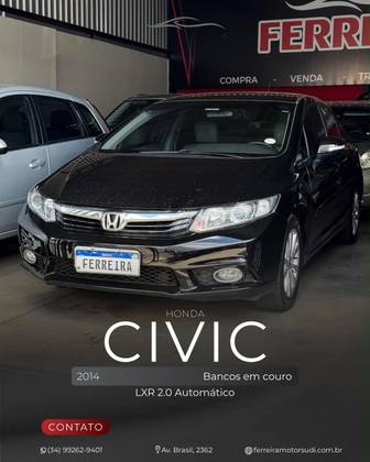 HONDA CIVIC 2.0 LXR 16V FLEX 4P AUTOMÁTICO