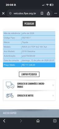 TOYOTA-RAV4-2.0 TOP 4X2 16V GASOLINA 4P AUTOMÁTICO TOYOTA-RAV4-2017