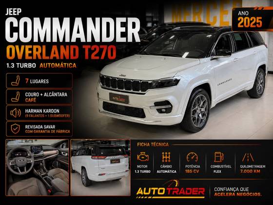 JEEP COMMANDER 1.3 T270 TURBO FLEX OVERLAND AT6