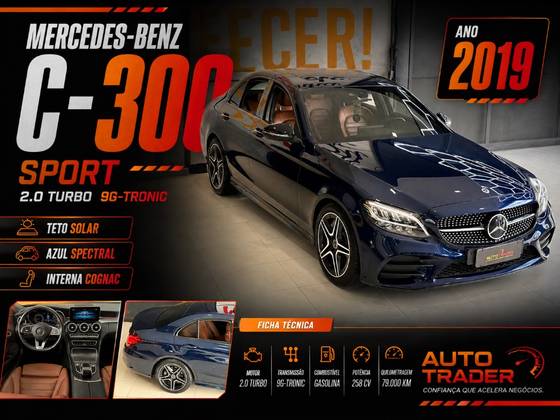 MERCEDES-BENZ C 300 2.0 CGI GASOLINA SPORT 9G-TRONIC