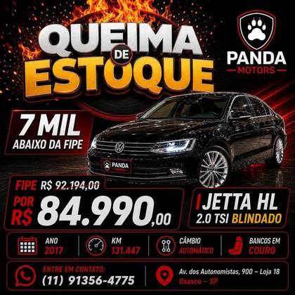 VOLKSWAGEN JETTA 2.0 TSI HIGHLINE 211CV GASOLINA 4P TIPTRONIC