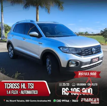 VOLKSWAGEN T-CROSS 1.4 250 TSI TOTAL FLEX HIGHLINE AUTOMÁTICO