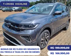 VOLKSWAGEN T-CROSS 1.4 250 TSI TOTAL FLEX HIGHLINE AUTOMÁTICO VOLKSWAGEN T-CROSS 1.4 250 TSI TOTAL FLEX HIGHLINE AUTOMÁTICO