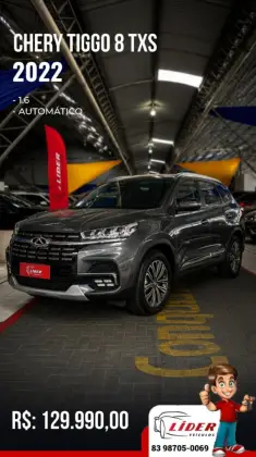 CAOA CHERY TIGGO 8 1.6 TGDI GASOLINA TXS DCT