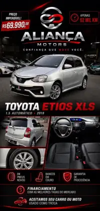 TOYOTA ETIOS 1.5 XLS 16V FLEX 4P AUTOMÁTICO