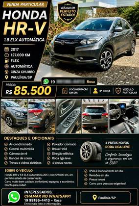 HONDA HR-V 1.8 16V FLEX EXL 4P AUTOMÁTICO