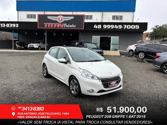 PEUGEOT 208 1.6 GRIFFE 16V FLEX 4P AUTOMÁTICO