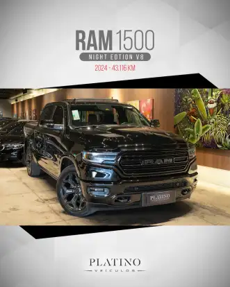 RAM-1500-5.7 V8 GASOLINA LIMITED NIGHT EDITION CD 4X4 AUTOMÁTICO RAM-1500-2024