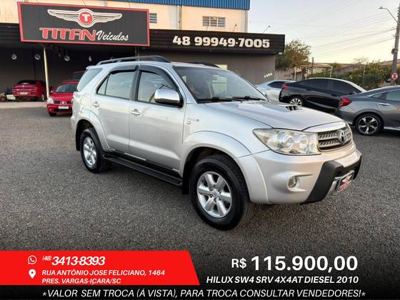 TOYOTA HILUX SW4 3.0 SRV 4X4 16V TURBO INTERCOOLER DIESEL 4P AUTOMÁTICO