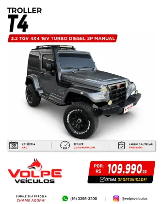 TROLLER T4 3.2 TGV 4X4 16V TURBO DIESEL 2P MANUAL