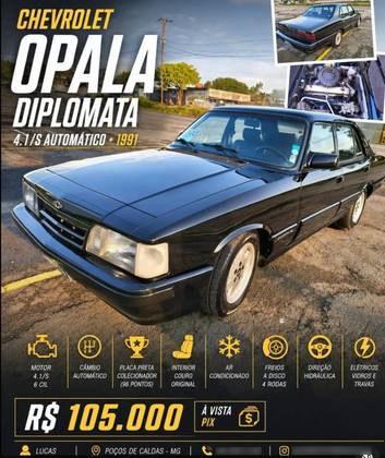 CHEVROLET OPALA 4.1 DIPLOMATA SE 12V GASOLINA 4P AUTOMÁTICO