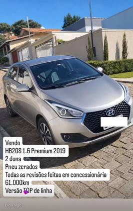HYUNDAI HB20S 1.6 PREMIUM 16V FLEX 4P AUTOMÁTICO