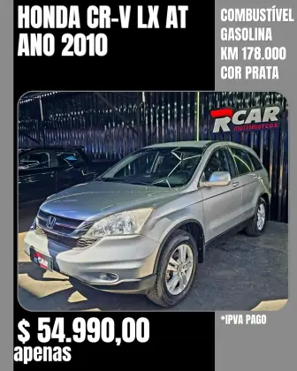 HONDA CRV 2.0 LX 4X2 16V GASOLINA 4P AUTOMÁTICO