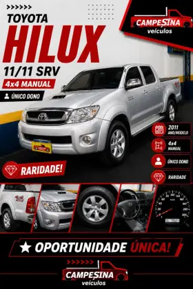 TOYOTA HILUX 3.0 SRV 4X4 CD 16V TURBO INTERCOOLER DIESEL 4P MANUAL
