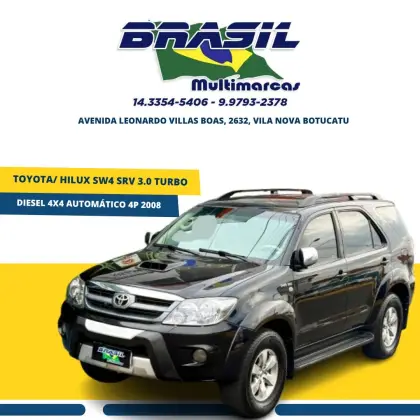 TOYOTA HILUX SW4 3.0 SRV 4X4 16V TURBO INTERCOOLER DIESEL 4P AUTOMÁTICO