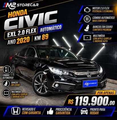 HONDA CIVIC 2.0 16V FLEXONE EXL 4P CVT