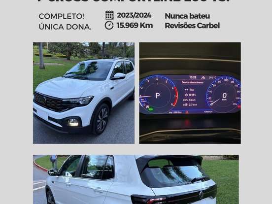 VOLKSWAGEN-T-CROSS-1.0 200 TSI TOTAL FLEX COMFORTLINE AUTOMÁTICO VOLKSWAGEN-T-CROSS-2023