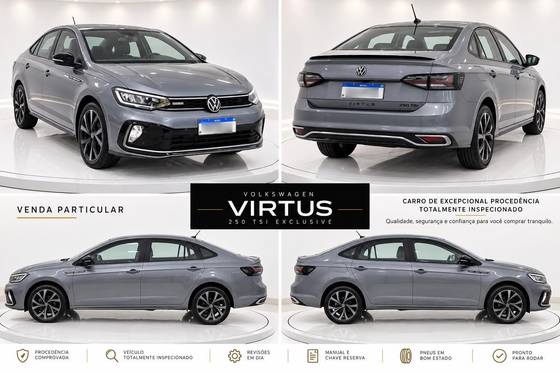 VOLKSWAGEN VIRTUS 1.4 250 TSI EXCLUSIVE AUTOMÁTICO