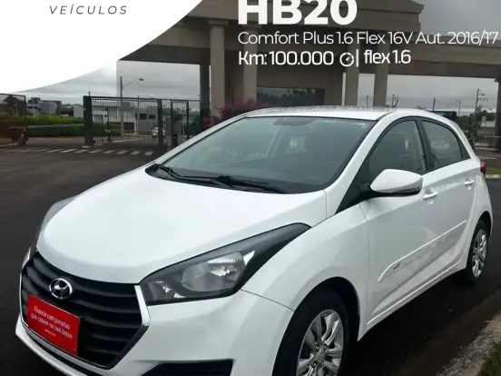 HYUNDAI-HB20-1.6 COMFORT PLUS 16V FLEX 4P AUTOMÁTICO HYUNDAI-HB20-2016