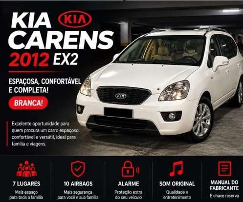 KIA-CARENS-2.0 EX 16V GASOLINA 4P AUTOMÁTICO KIA-CARENS-2011