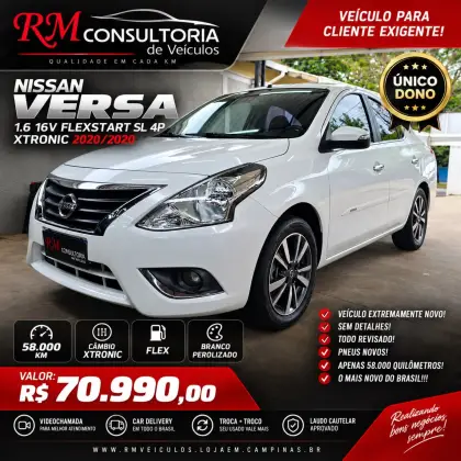 NISSAN VERSA 1.6 16V FLEXSTART SL 4P XTRONIC
