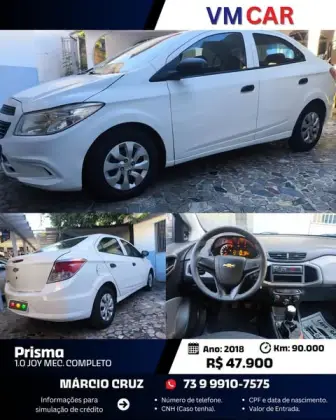 CHEVROLET PRISMA 1.0 MPFI JOY 8V FLEX 4P MANUAL