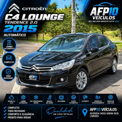CITROËN C4 LOUNGE 2.0 MPFI TENDANCE 16V FLEX 4P AUTOMÁTICO