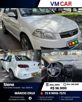 FIAT SIENA 1.4 MPI EL 8V FLEX 4P MANUAL