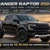 FORD RANGER 3.0 V6 TURBO GASOLINA RAPTOR 4X4 AUTOMÁTICO FORD RANGER 3.0 V6 TURBO GASOLINA RAPTOR 4X4 AUTOMÁTICO
