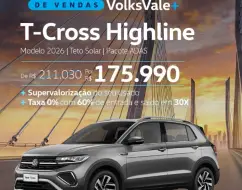 VOLKSWAGEN T-CROSS 1.4 250 TSI TOTAL FLEX HIGHLINE AUTOMÁTICO VOLKSWAGEN T-CROSS 1.4 250 TSI TOTAL FLEX HIGHLINE AUTOMÁTICO
