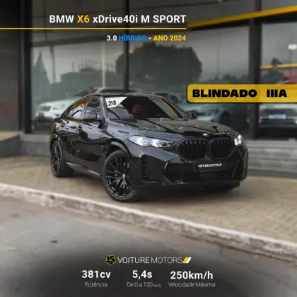 BMW X6 3.0 TWINPOWER GASOLINA XDRIVE40I M SPORT AUTOMÁTICO