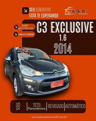 CITROËN C3 1.6 EXCLUSIVE 16V FLEX 4P AUTOMÁTICO
