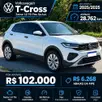 VOLKSWAGEN T-CROSS 1.0 200 TSI TOTAL FLEX SENSE AUTOMÁTICO VOLKSWAGEN T-CROSS 1.0 200 TSI TOTAL FLEX SENSE AUTOMÁTICO