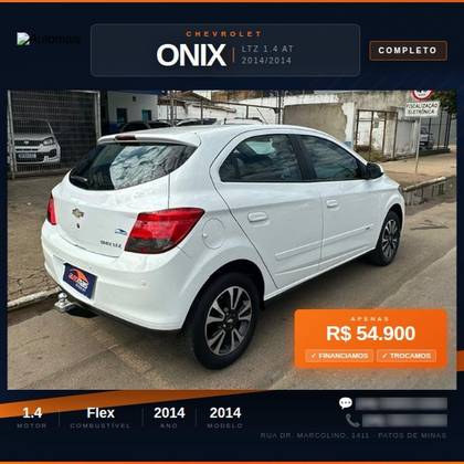 CHEVROLET ONIX 1.4 MPFI LTZ 8V FLEX 4P AUTOMÁTICO