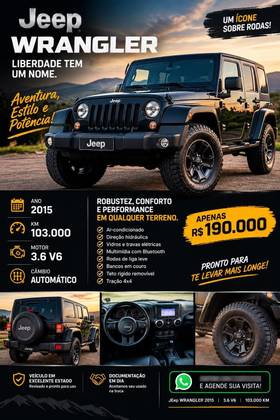 JEEP WRANGLER 3.6 SPORT 4X4 V6 12V GASOLINA 2P AUTOMÁTICO