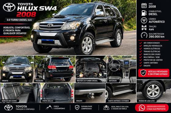 TOYOTA HILUX SW4 3.0 SRV 4X4 16V TURBO INTERCOOLER DIESEL 4P AUTOMÁTICO