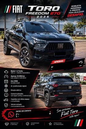 FIAT TORO 1.3 TURBO 270 FLEX FREEDOM AT6