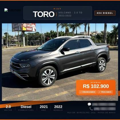 FIAT TORO 2.0 16V TURBO DIESEL VOLCANO 4WD AT9