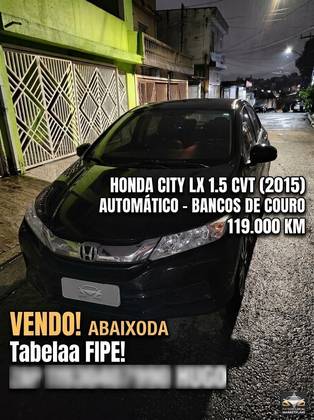 HONDA CITY 1.5 LX 16V FLEX 4P AUTOMÁTICO