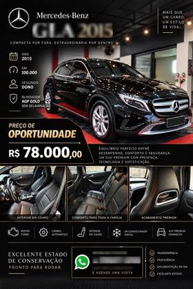 MERCEDES-BENZ GLA 200 1.6 CGI ADVANCE 16V TURBO GASOLINA 4P AUTOMÁTICO